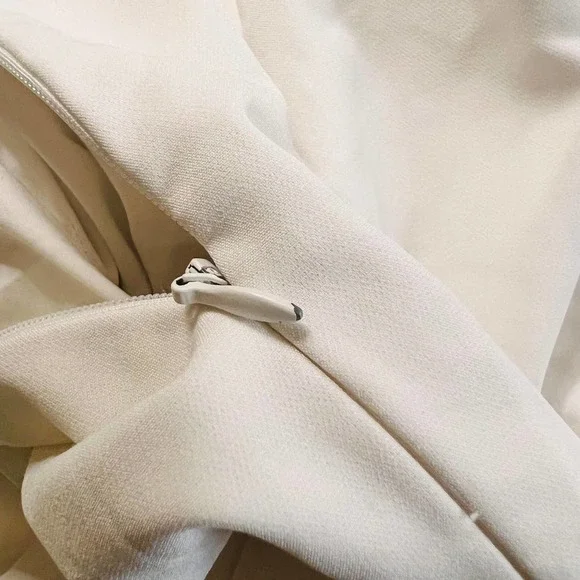 Caara Dress Size Small Fritz High Neck Puff Sleeves Ivory - Picture 6 of 11